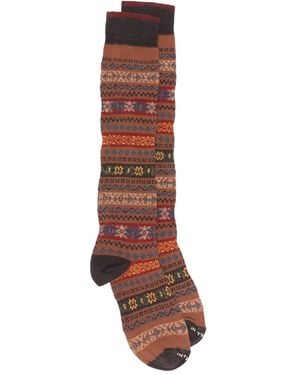 In The Box X Mitchumm Patterned Socks - Brown