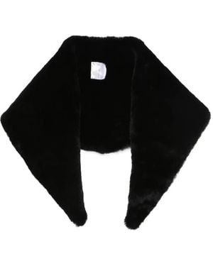 Nour Hammour Sena Shearling Scarf - Black