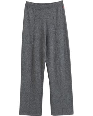 Chinti & Parker Wide-Leg Wool Blend Track Trousers - Grey