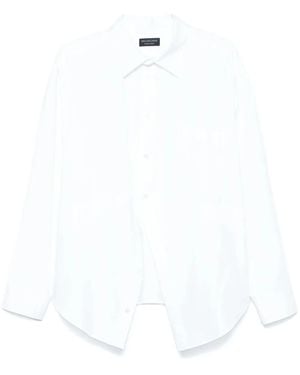 Balenciaga Logo-Embroidered Shirt - White