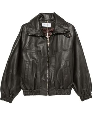 SIMONA CORSELLINI Zip-Up Bomber Jacket - Black