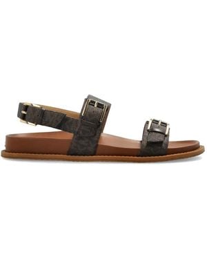 MICHAEL Michael Kors Monogram-Print Buckle-Fastening Sandals - White