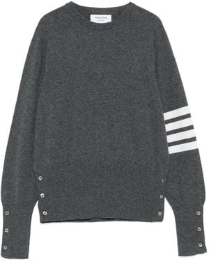 Thom Browne Kaschmirpullover mit Streifen - Grau