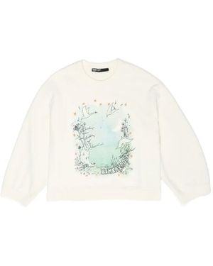 Bimba Y Lola Sweat À Imprimé Cygne - Blanc