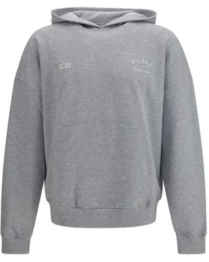 Gcds Logo-Print Paneled Hoodie - Gray