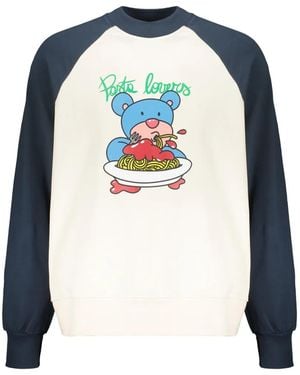 INBETWEENERS Printed-Design Crew-Neck Sweatshirt - Blue