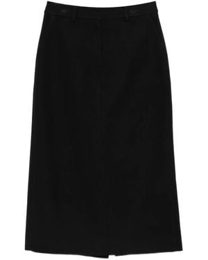 DUNST Bleistiftrock mit Schlitz hinten - Schwarz