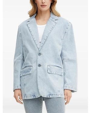 Liu Jo Three-Button Denim Blazer - Blue
