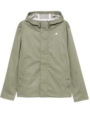 K-Way Jacko Hooded Logo-Patch Jacket - Green