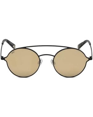 WEB EYEWEAR Double-Bridge Round-Frame Sunglasses - Natural