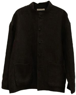 AVIVA JIFEI XUE Argyle Jacquard-Weave Single Breasted Coat - Black