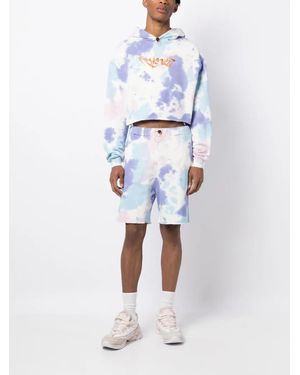 Palmier Tie-Dye Cotton Shorts - White