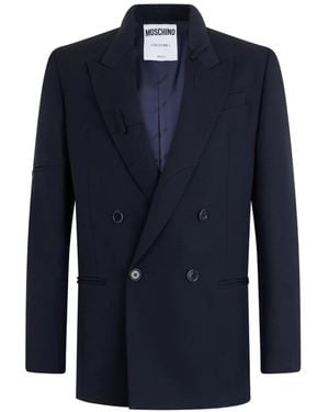Moschino Double-Breasted Blazer - Blue