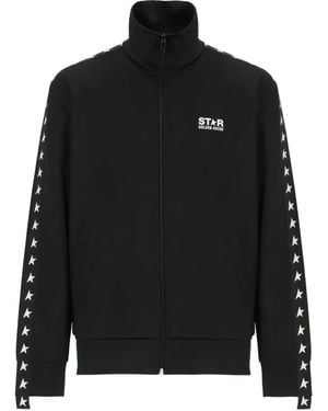 Golden Goose Star-Detailed Zip-Up Sweatshirt - Black