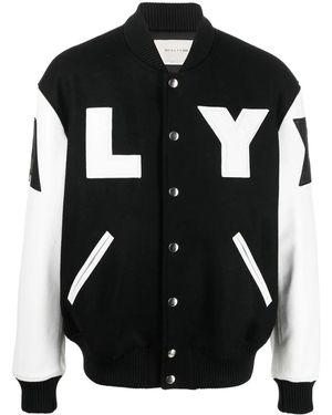 1017 ALYX 9SM Logo-Print Varsity Jacket - Black