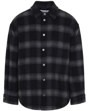 Off-White c/o Virgil Abloh Check-Pattern Wool Jacket - Black