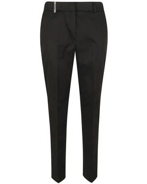 Peserico Bead-Embellished Tailored Trousers - Black