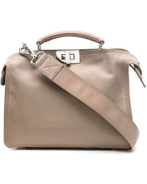Fendi Peekaboo Kuriertasche - Natur