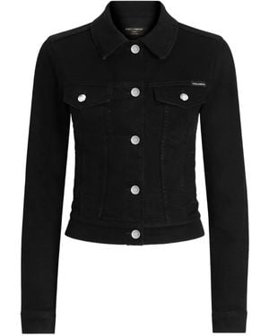 Dolce & Gabbana Buttoned Denim Jacket - Black