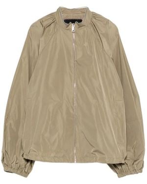 Fabiana Filippi Geraffte Jacke mit Reißverschluss - Natur