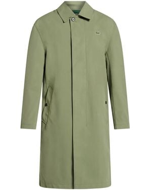 Lacoste Water-Repellent Windproof Trench Coat - Green
