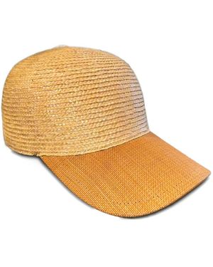 Eleventy Straw Visor Cap - Natural