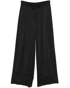 Dixie Drawstring-Waist Palazzo Pants - Black