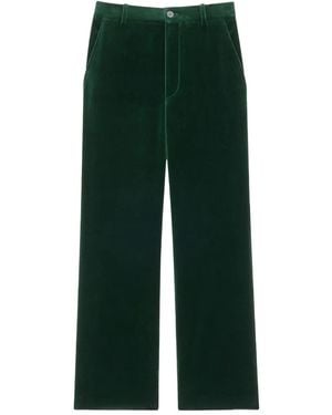 Saint Laurent Samthose mit geradem Bein - Grün