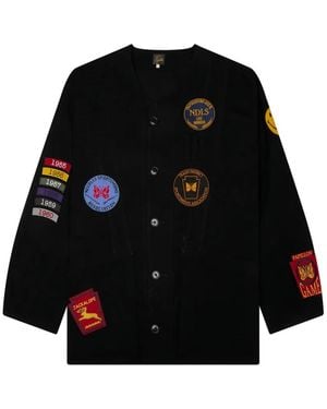 Needles Shooting Patch-Detail Waxed Jacket - Black