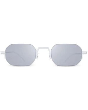 Mykita Lunettes De Soleil Studio 15.1 À Monture Géométrique - White