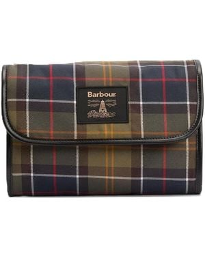 Barbour チェック クラッチバッグ - ブラック