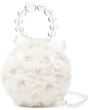 Rockfish Bolso mini de pelo de x Susan Fang - Blanco