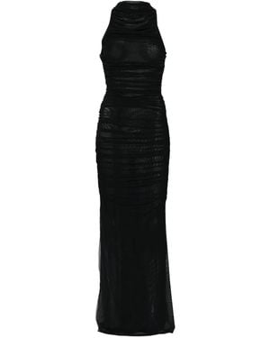 Amen Halter-Neck Maxi Dress - Black
