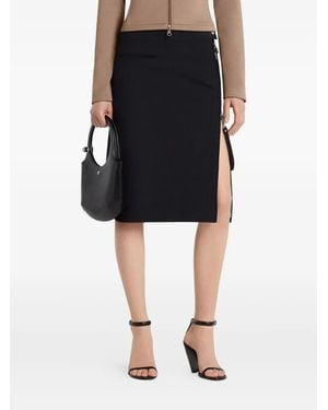 Courreges アシンメトリージップ スカート - ブラック