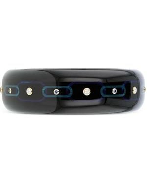 Mark Davis 18K Sapphire Bakelite Bangle - Black