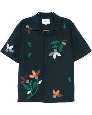 Wax London Didcot Bloom Shirt - ブルー
