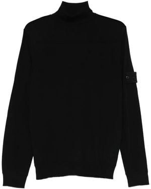 Stone Island Pullover Mit Rollkragen - Schwarz