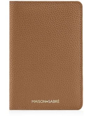 Maison De Sabre Full-Grain Leather Passport Holder - Brown