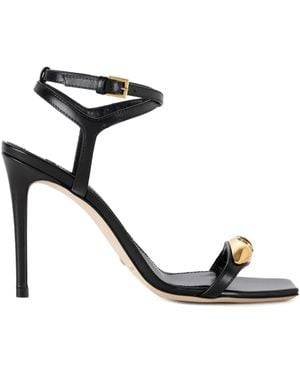 Elisabetta Franchi 100Mm Plaque-Embellished Ankle-Strap Sandals - Black