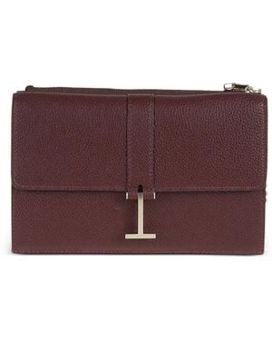 Tom Ford Leather Shoulder Bag - Purple