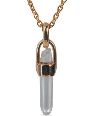 Parts Of 4 Lemurian Quartz Talisman Necklace - Metallic