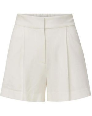 Veronica Beard Marbeau Pleated Shorts - White