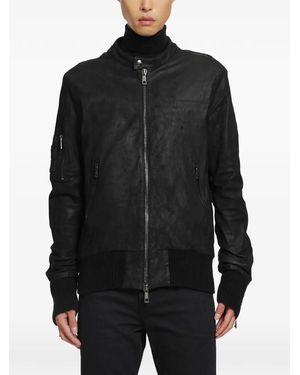 Giorgio Brato Zip-Fastening Leather Jacket - Black