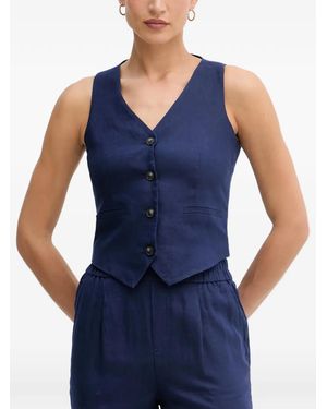 Benetton Geknöpfte Weste - Blau