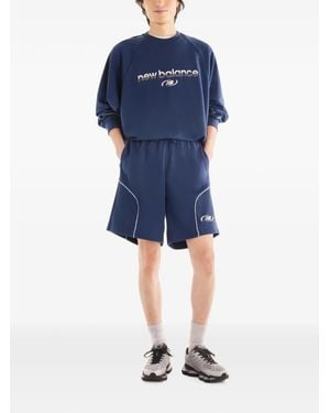 New Balance Short Trackside French 7 Po - Blue