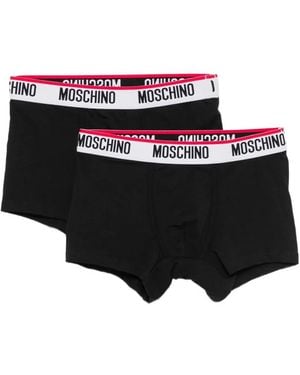 Moschino Logo-Waistband Boxer Briefs (Set Of Two) - Black