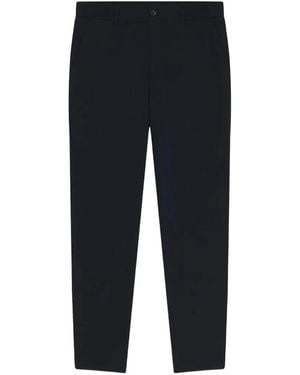 BOSS Textured-Finish Belt-Loop Trousers - Black