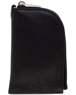 Rick Owens Zipped Leather Coin Purse - Black