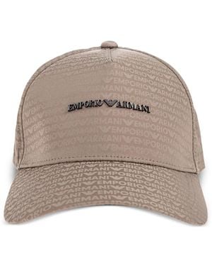 Emporio Armani Logo-Plaque Baseball Cap - Natural