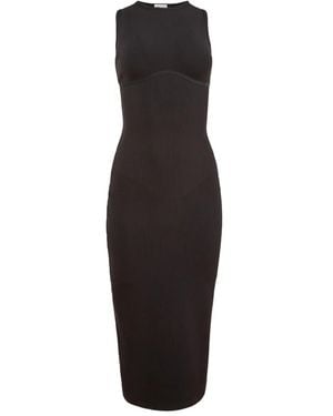 Fleur du Mal Geripptes Strickkleid - Schwarz